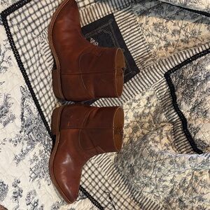 Frye Brown Leather Ankle Boots